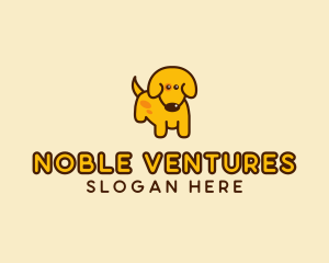 Cute Yellow Dog logo design