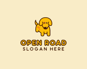 Cute Yellow Dog logo design