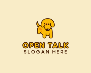 Cute Yellow Dog logo design