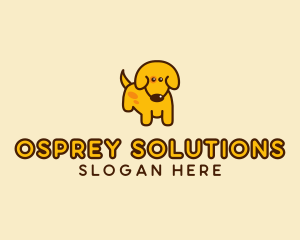 Cute Yellow Dog logo design