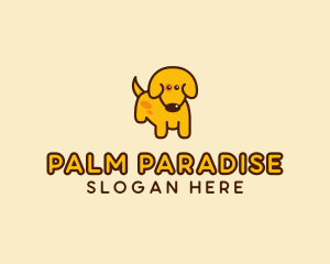 Cute Yellow Dog logo design