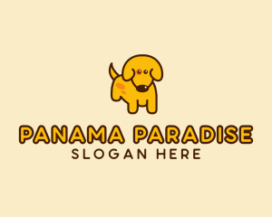 Cute Yellow Dog logo design