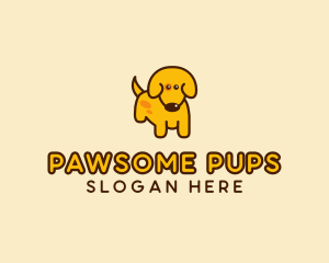 Dog - Cute Yellow Dog logo design