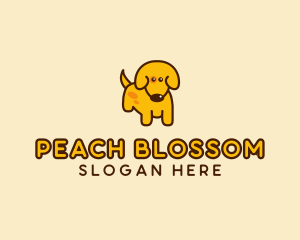 Cute Yellow Dog logo design