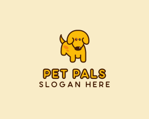 Cute Yellow Dog logo design