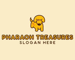 Cute Yellow Dog logo design