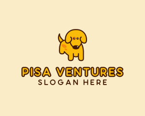 Cute Yellow Dog logo design