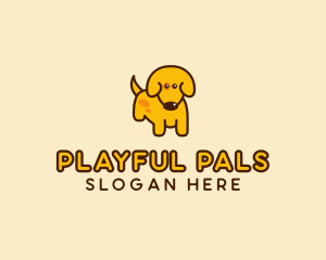 Cute Yellow Dog logo design