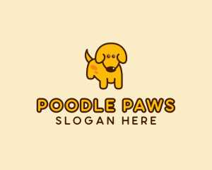 Cute Yellow Dog logo design