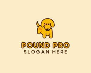 Cute Yellow Dog logo design