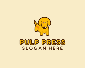 Cute Yellow Dog logo design