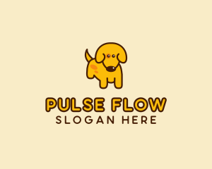 Cute Yellow Dog logo design