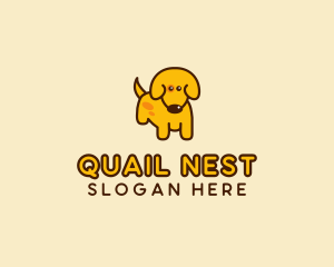 Cute Yellow Dog logo design