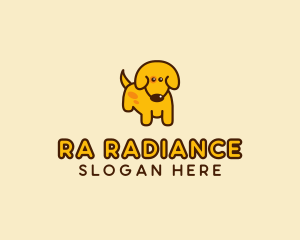 Cute Yellow Dog logo design