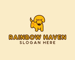 Cute Yellow Dog logo design