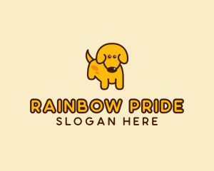 Cute Yellow Dog logo design