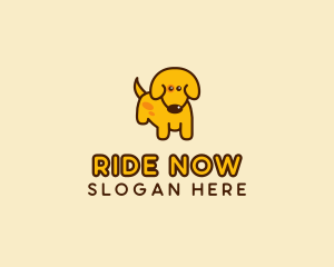 Cute Yellow Dog logo design