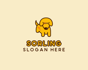 Cute Yellow Dog logo design