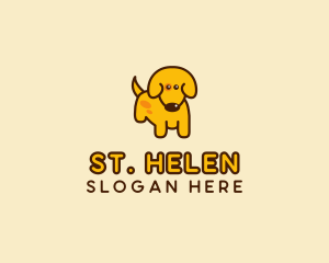 Cute Yellow Dog logo design