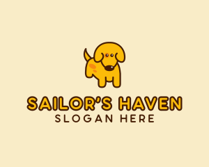 Cute Yellow Dog logo design