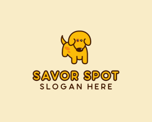 Cute Yellow Dog logo design