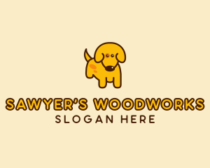 Cute Yellow Dog logo design