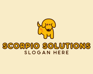 Cute Yellow Dog logo design