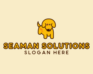 Cute Yellow Dog logo design