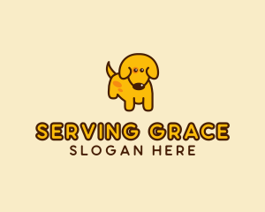 Cute Yellow Dog logo design