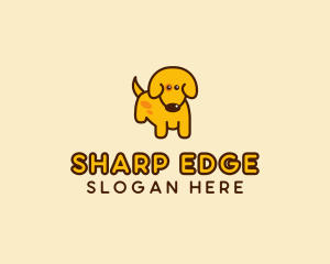 Cute Yellow Dog logo design