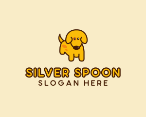 Cute Yellow Dog logo design