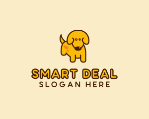 Cute Yellow Dog logo design