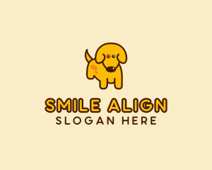 Cute Yellow Dog logo design