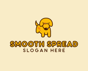 Cute Yellow Dog logo design