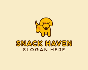 Cute Yellow Dog logo design