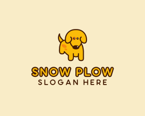 Cute Yellow Dog logo design