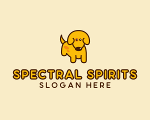 Cute Yellow Dog logo design