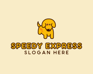 Cute Yellow Dog logo design