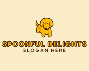 Cute Yellow Dog logo design