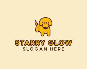 Cute Yellow Dog logo design