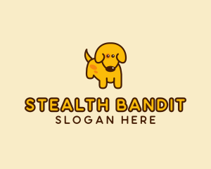 Cute Yellow Dog logo design