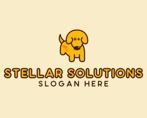 Cute Yellow Dog logo design