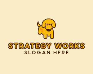 Cute Yellow Dog logo design