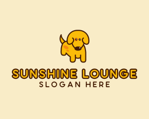 Cute Yellow Dog logo design