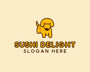 Cute Yellow Dog logo design