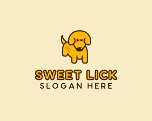 Cute Yellow Dog logo design