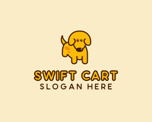 Cute Yellow Dog logo design