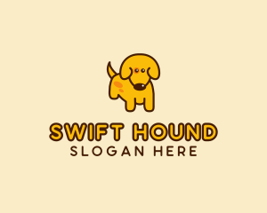 Cute Yellow Dog logo design