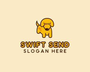 Cute Yellow Dog logo design