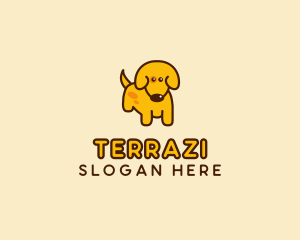 Cute Yellow Dog logo design